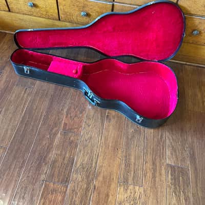Vintage Gibson Chip Board Case Black with Red Interior image 9