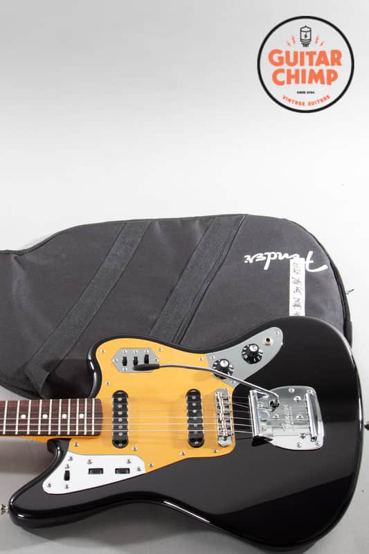 2022 Fender Japan FSR Traditional 60s Jaguar – Black w/ Gold Anodized Guard (Ishibashi Exclusive) image 1
