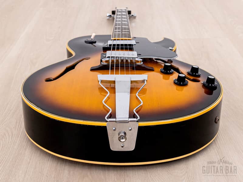 1974 Greco S-55 Vintage Hollowbody Guitar ES-175-Spec Sunburst w