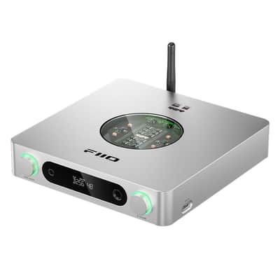FiiO K13 R2R Desktop DAC & Headphone Amp, High-Fidelity 24Bit R2R DAC, Powerful 2400mW Output, LDAC Bluetooth Streaming, Dual Power Supply, 10-Band PEQ, Balanced XLR & RCA Audio Output (Silver) image 1
