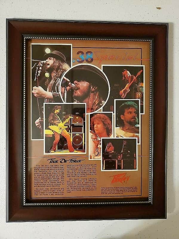 1984 Peavey Amplifiers Color Promotional Ad Framed 38 Special Original image 1