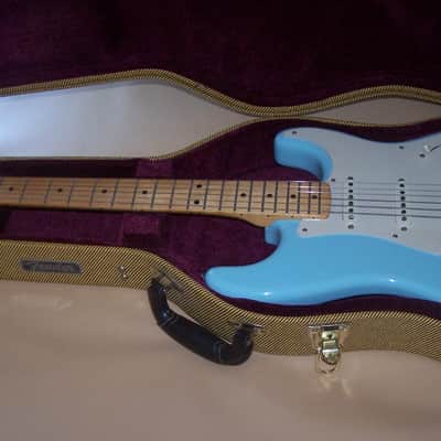 Vintage Style Fender Telecaster Thermometer Shaped Yellow/Gold Tweed Guitar Case, RARE Color Combo image 15