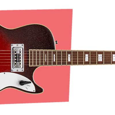 Silvertone Single Cut Bolt-on Duncan Pickups - Red Silver Flake Burst (1423RSFB) image 6