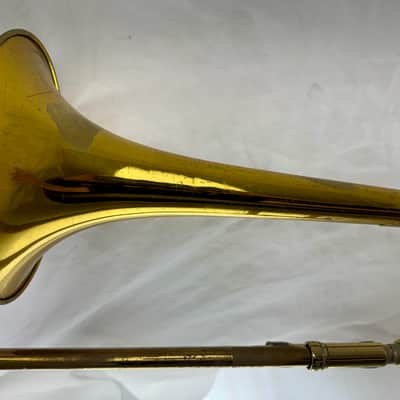 King 606 Student Model Tenor Trombone - Clear-Lacquered Brass image 9