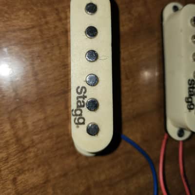 Stagg Set of 3 Single Coil Ceramic Stratocaster Type Pickups w/ Covers @7-8k image 2