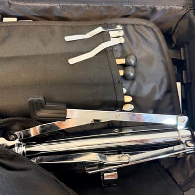 Ludwig Student Bell & Practice Pad Percussion Kit w/ Rolling Bag & Stand 2000's image 2