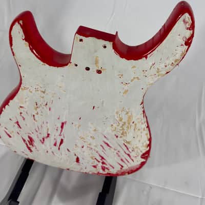 Unbranded P-Bass Style Electric Bass Body - Red image 9