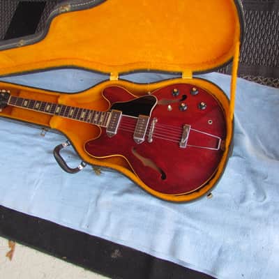 1970 Gibson ES-330 Tragedy Transit Damaged Gibson ES-330 Was Beautifully Clean Before Headstock Crack image 1