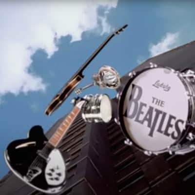 Ludwig Drum Ex The Beatles Video REAL LOVE 1960s - Black Oyster image 4