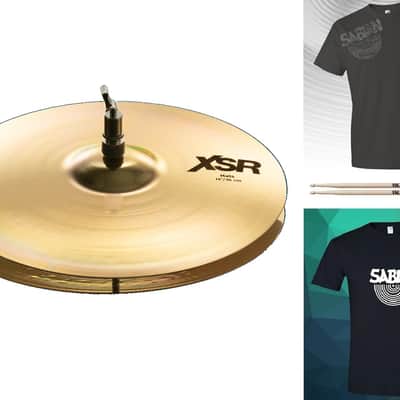 Sabian *Pre-Order* Pair of XSR 14" Hi Hats Cymbals | B20 Bronze | Made in Canada | Special Order | Authorized Dealer image 1