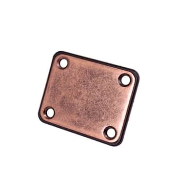 4 Holes Electric Guitar Neck Plate, Neck Joint Plate With Screws for Electric Guitar Bass - Copper Red image 5