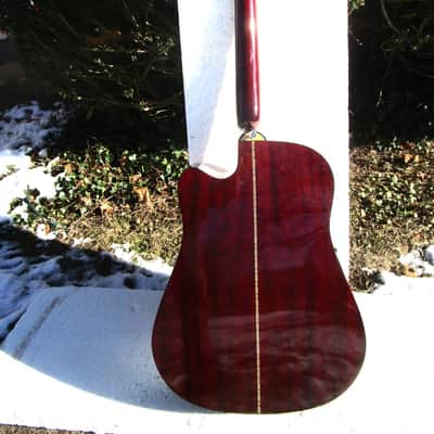 Washburn D-12 CE/N Dreadnought Guitar, 1990, Korea, Cutaway Electric image 9