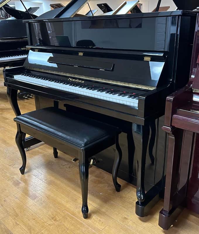 Nordiska 118S Studio Upright Piano | Polished Ebony | SN: 995917 | Used image 1