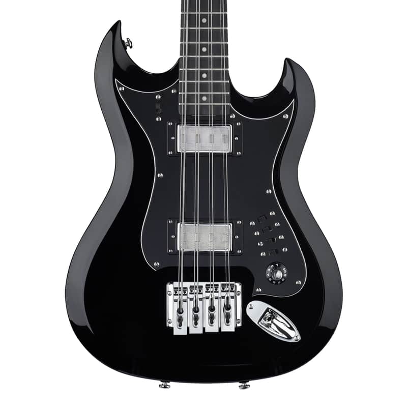 Hagstrom H8II-BLK Retroscape H8-II 8 String Bass Guitar - Black Gloss - Open Box image 1