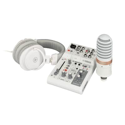Yamaha AG03MK2-LSPK AG03 Mk2 3-Channel Mixer with YH-MT1 Studio Headphones and YCM01 Condenser Microphone - Black image 2