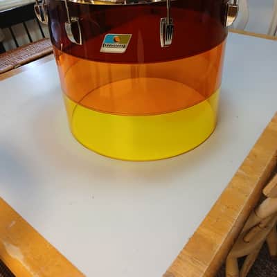 Ludwig Vistalite Concert Tom 16x14 Tequila Sunrise Mid 70s - Tequila Sunrise image 1