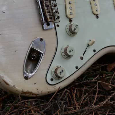1965 Hendrix Replica Vintage Strat Blonde Relic Custom Build -Fender AY Pickups image 4