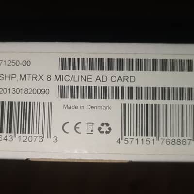Avid MTRX 8 Mic / Line Pristine AD Card 2010s - Standard image 2