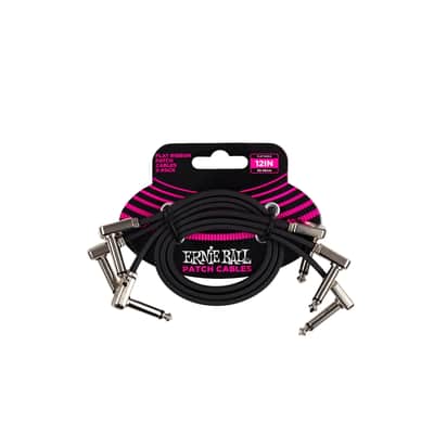 Ernie Ball 6222 Flat Ribbon Patch Cable 30.48 Cm Pacco Da 3 image 1