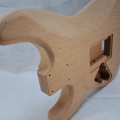 Unfinished One Piece Mahogany Hxx guitar body - fits Fender Strat Stratocaster neck  - Floyd Rose J2352 image 8