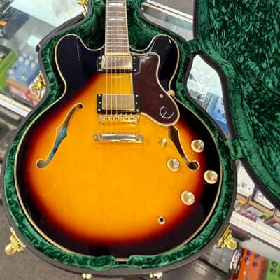 Epiphone Sheraton II Pro Semi Hollow Electric Vintage Suburst with Case - Pre Owned image 1