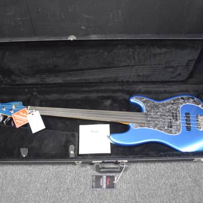 Fender Tony Franklin Unlined Fretless Precision, Lake Placid Blue / Ebony image 7