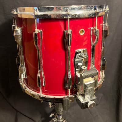 Pearl - 10x14" Maple 12-lug Marching Snare Drum 1980's - Red Wrap image 6