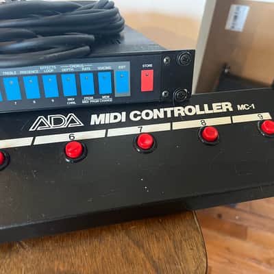 A/DA MP-1 TUBE Guitar Preamp with 2.01 firmware and battery mod. Includes the matching midi foot controller & long midi cable.  Works great! image 4