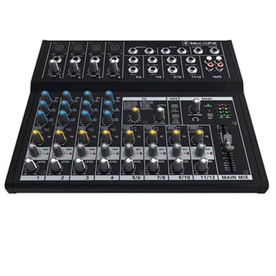 Mackie Mix12FX 12-Channel Compact Mixer with Effects, Bundle with TAPH100 Headphones and 2x XLR Cable image 1