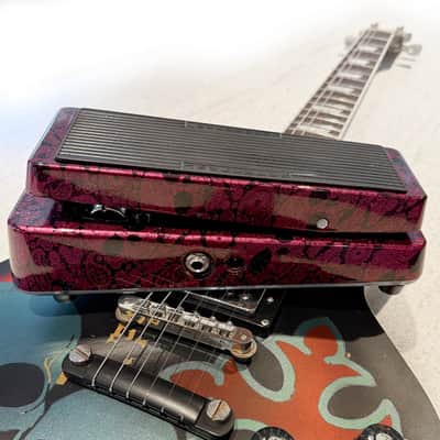 Flattley Wah Pedal 10th Anniversary Edition - Red Paisley Skulls image 3