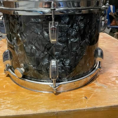Ludwig Blue Olive Badge 70’s Black Diamond Pearl image 6