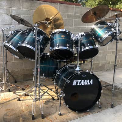 SHELLS ONLY Tama starclassic early 2000 - blue galaxy sunburst image 3