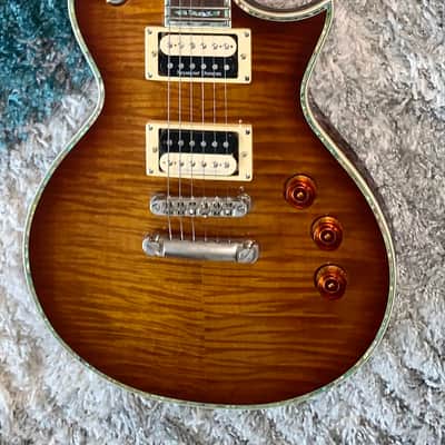 ESP LTD EC-1000 deluxe FM - Amber Sunburst Electric guitar made in Korea image 1