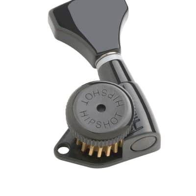 Hipshot Grip-Lock Open 18:1 6 inline Left Hand Black locking tuners 6K1GL0BT