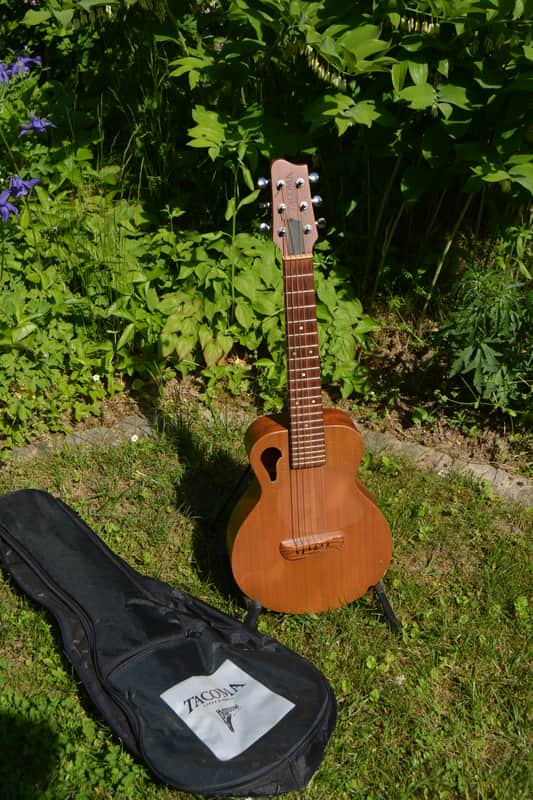 Tacoma Papoose 1997 natural w / factory installed transducer & original gig bag w / video image 1