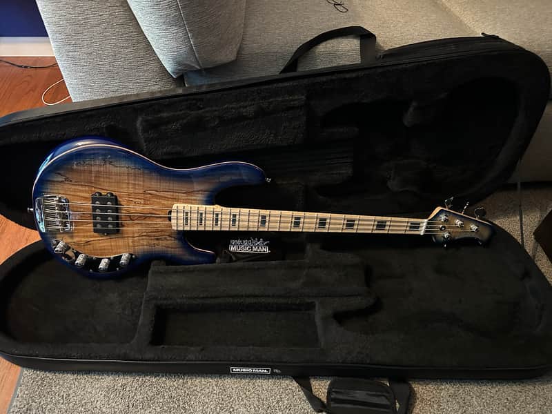 Ernie Ball Music Man Ball Family Reserve StingRay 4 H Paua Blue image 1