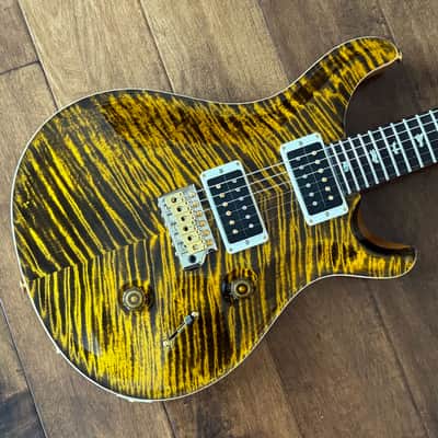 PRS Custom 24 Electric Guitar Yellow Tiger Hybrid Package Pattern Thin 10-Top 0392439 image 1