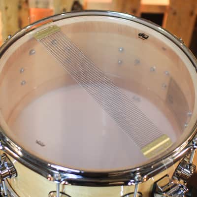 DW 7x14 Collector's Standard Maple Natural Lacquer Snare Drum - SO#1441966 image 5