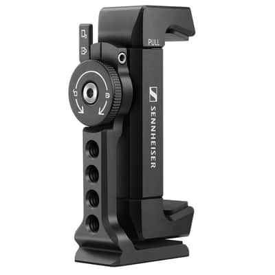 SENNHEISER Professional MKE 400 + Mobile Kit, Directional On-Camera Microphone with Smartphone Clamp & Manfrotto PIXI Mini Tripod, 509257, Auxiliary,Black image 12