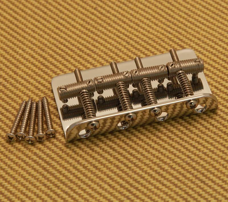 099-0804-100 Pure Vintage Accurate Threaded Saddle P or Jazz Bass Bridge image 1