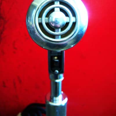Vintage 1950's Stromberg Carlson MD-37CS dynamic microphone / Electro Voice 630 variant Hi Z harp mic w cable & stand image 5