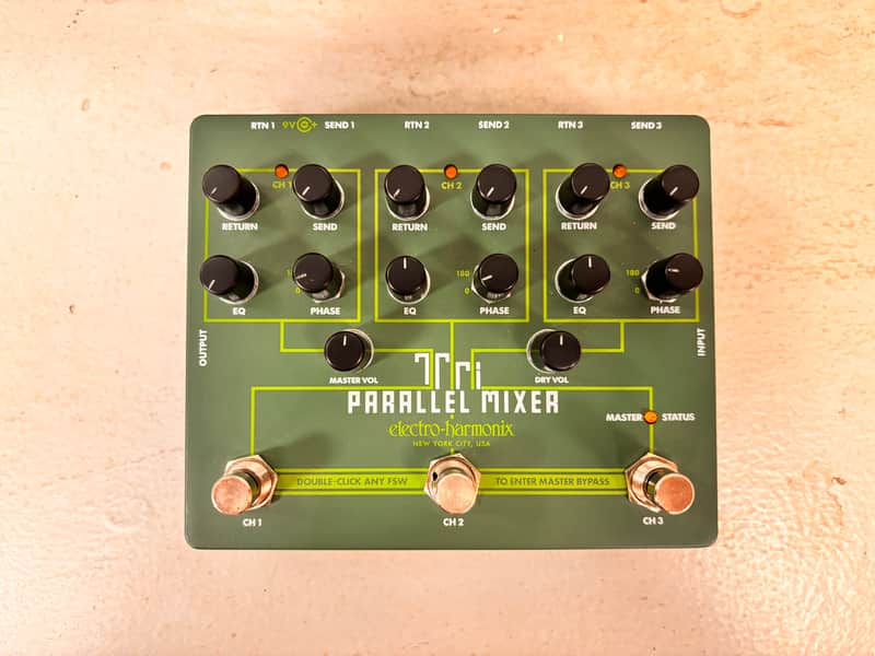 Electro-Harmonix Tri Parallel Mixer Effects Loop Mixer/Switcher 2019 - Present - Green image 1