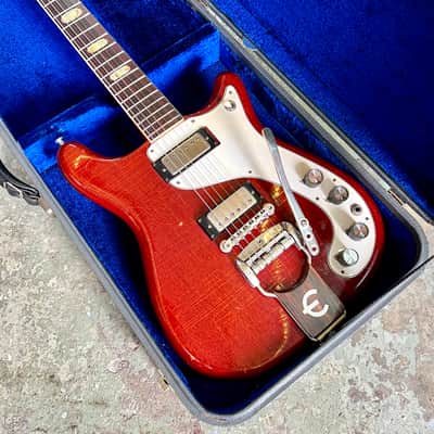 Epiphone Crestwood Custom 1966 - Cherry original vintage USA Kalamazoo Gibson Wilshire image 2
