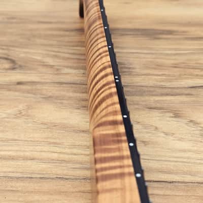 Stratocaster Compatible Roasted Flame Maple and Rosewood Guitar Neck Satin image 5