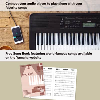 Yamaha PSR-E360 DW -61 Keys Portable Keyboard 2023 - Dark Walnut