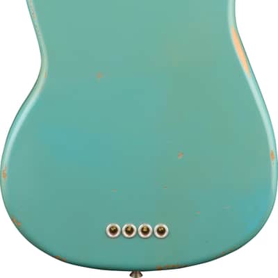 Fender JMJ Signature Road Worn Mustang Bass Short-Scale 4-String Bass Guitar, Rosewood Fingerboard, Faded Daphne Blue image 3