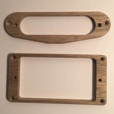 Guilford Black Limba Flat H/S Humbucker Strat Pickup Ring set-USA image 1