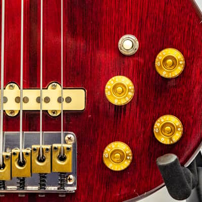 1981 Washburn SB40, SB-40 Bass Wine Red Neckthrough image 3