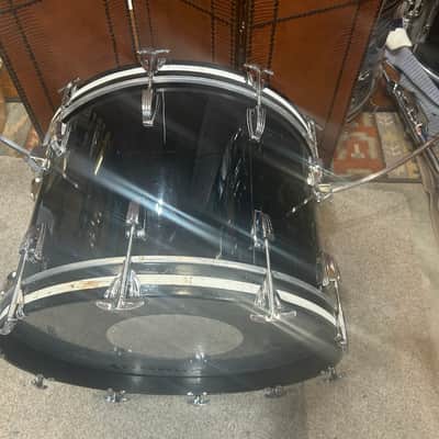 Ludwig 14" deep X 22" head Vistalite Bass Drum (11285-1236) Early 70's - Black Vistalite image 21