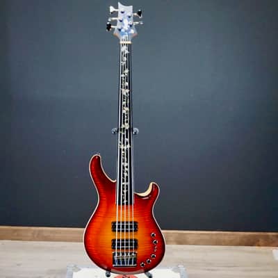 PRS NOS 2017 Namm Show Private Stock Gary Grainger 5 String Fretless Bass Dragons Breath Glow image 4